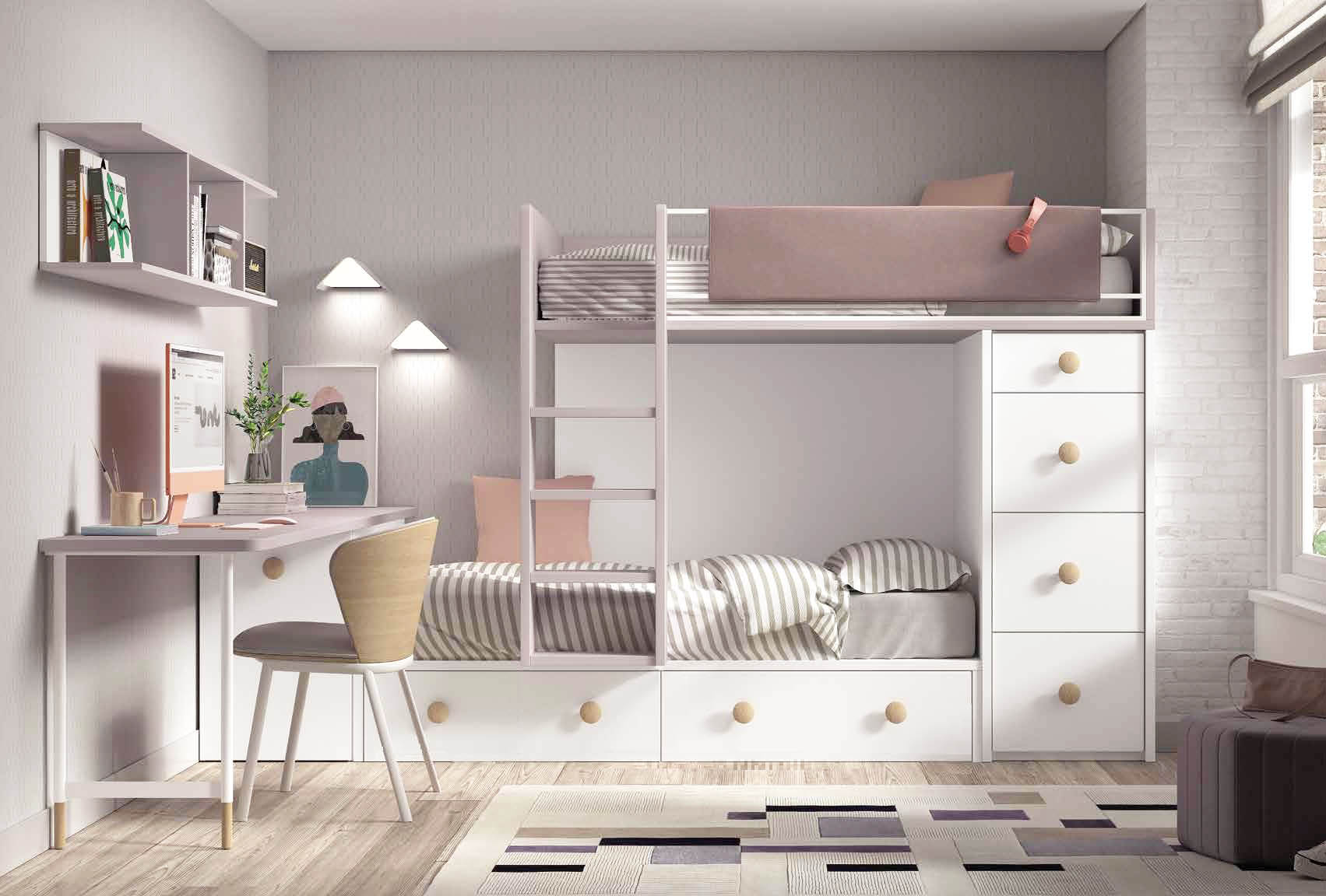 Chambre bébé avec lit évolutif jumeaux - Meubles Ros - UNNIQ Habitat