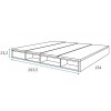 Lit japonais futon "couchage 140 x 190" + 1 chevet PERSONNALISABLE - GLICERIO