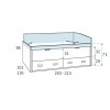 Lit enfant avec rangement PERSONNALISABLE F005 - GLICERIO