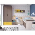 Lit combiné bureau & rangements PERSONNALISABLE F008 - GLICERIO