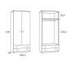 Lit combiné bureau & rangements PERSONNALISABLE F008 - GLICERIO