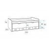 Lit combiné bureau & rangements PERSONNALISABLE F008 - GLICERIO