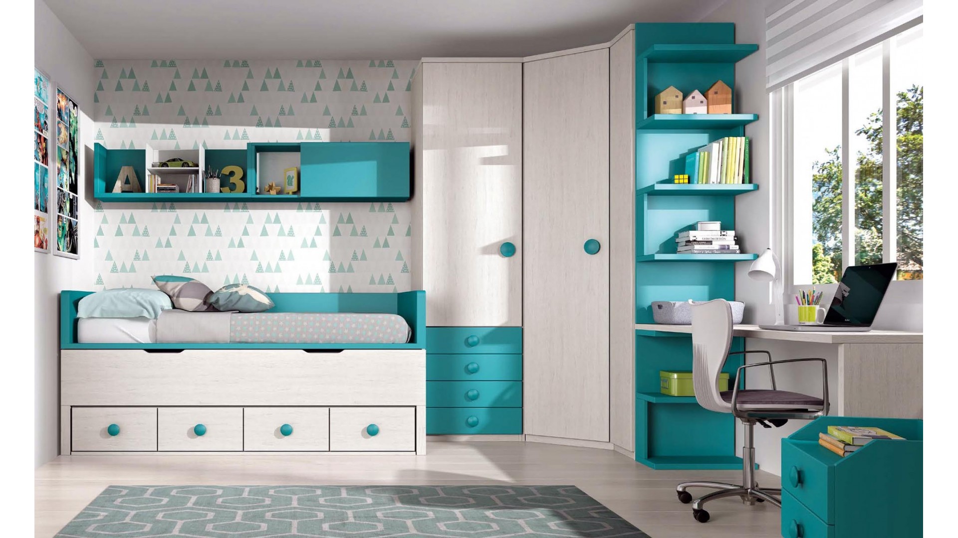 Chambre enfant complete avec bureau GLICERIO SO NUIT