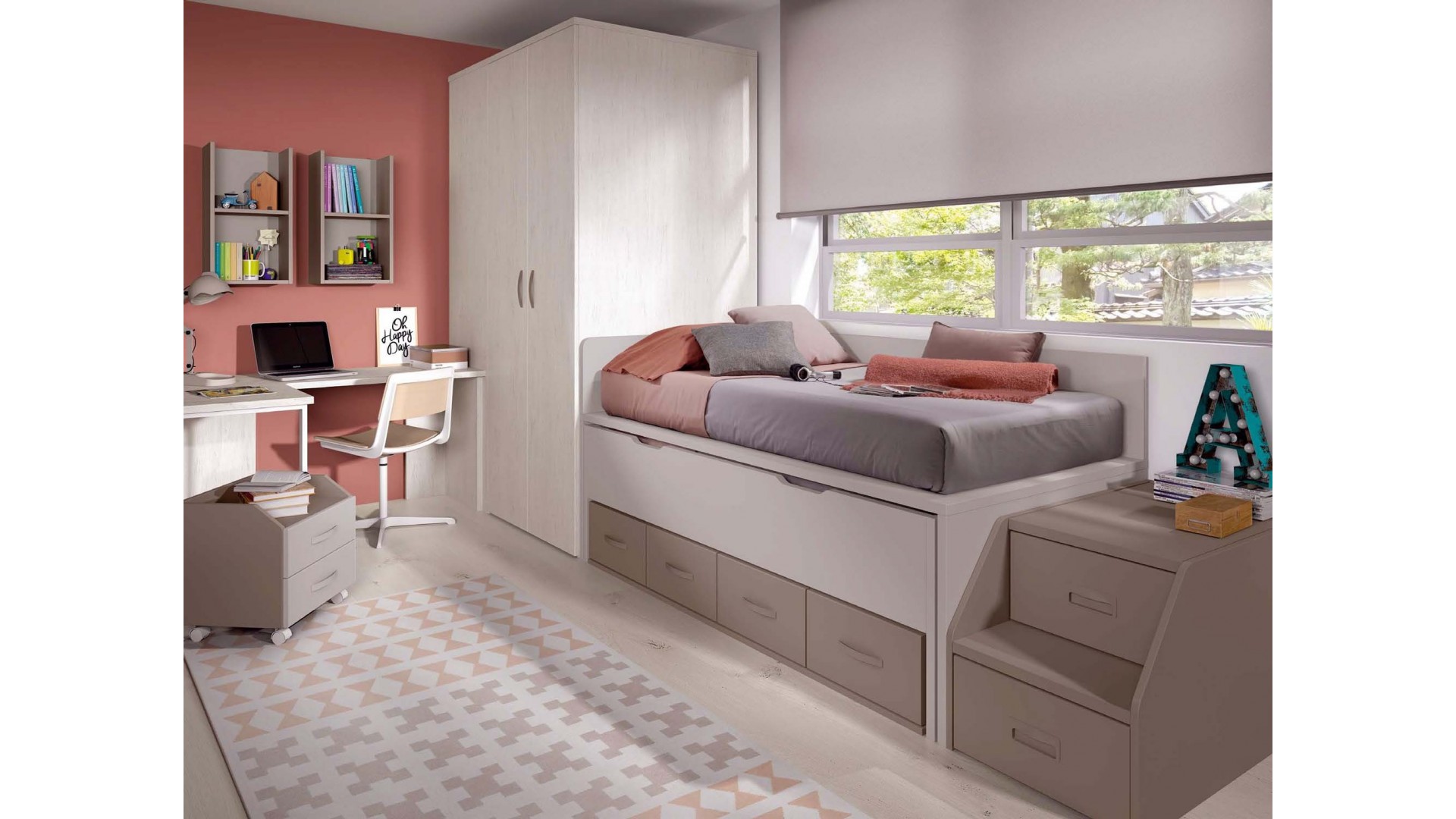 Lit avec tiroir PERSONNALISABLE F012 - GLICERIO