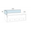 Lit avec tiroir PERSONNALISABLE F012 - GLICERIO
