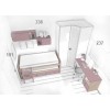 Chambre enfant fille PERSONNALISABLE F014 - GLICERIO
