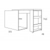 Lit surélevé fille avec bureau extractible PERSONNALISABLE F017 - GLICERIO