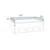 Lit surélevé fille avec bureau extractible PERSONNALISABLE F017 - GLICERIO