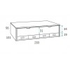Lit surélevé fille avec bureau extractible PERSONNALISABLE F017 - GLICERIO