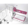 Lit surélevé fille avec bureau extractible PERSONNALISABLE F017 - GLICERIO