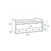 Lit simple avec rangement PERSONNALISABLE F018 - GLICERIO