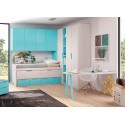 Lit simple avec rangement PERSONNALISABLE F018 - GLICERIO