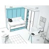 Lit mi haut avec rangement PERSONNALISABLE F018-1 - GLICERIO