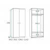 Lit mi haut avec rangement PERSONNALISABLE F018-1 - GLICERIO