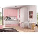 Lit mi haut avec rangement PERSONNALISABLE F018-1 - GLICERIO