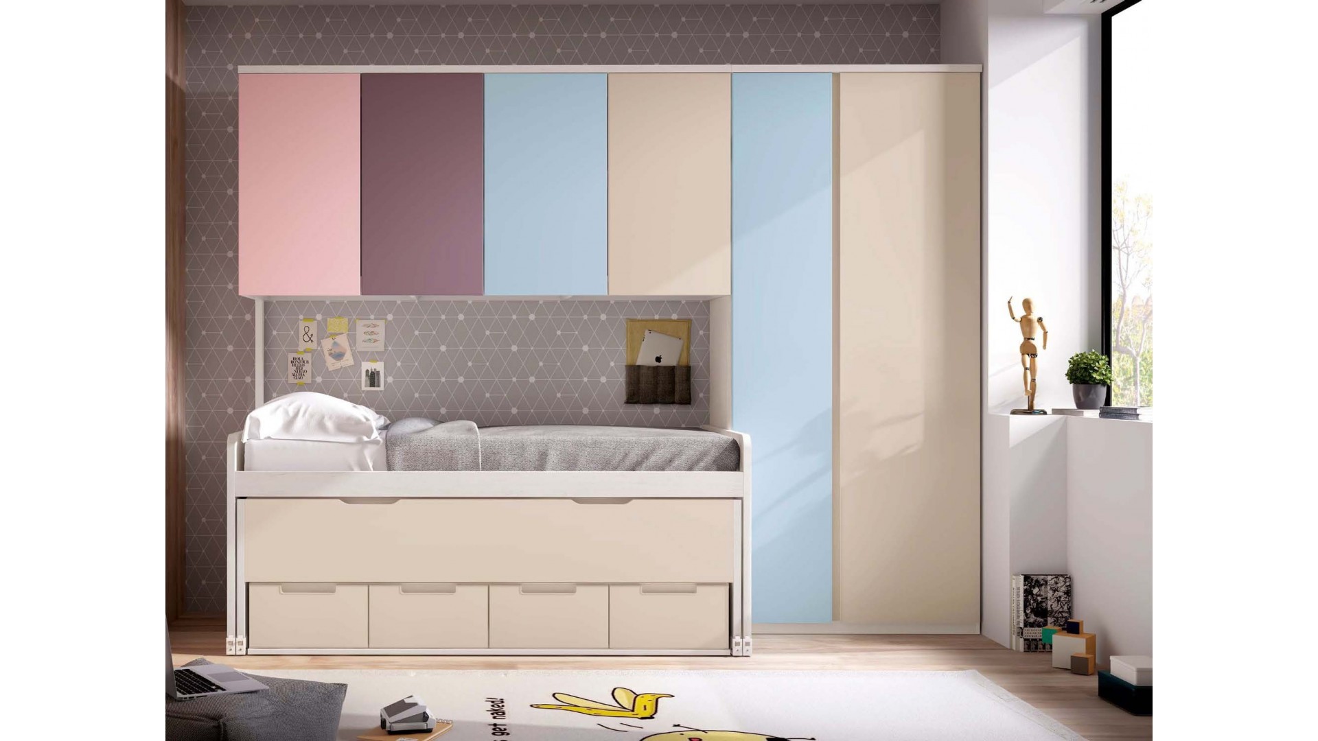 Chambre enfant design PERSONNALISABLE F019 - GLICERIO