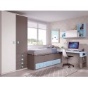 Lit combine enfant PERSONNALISABLE F020 - GLICERIO