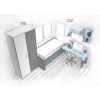 Lit combine enfant PERSONNALISABLE F020 - GLICERIO