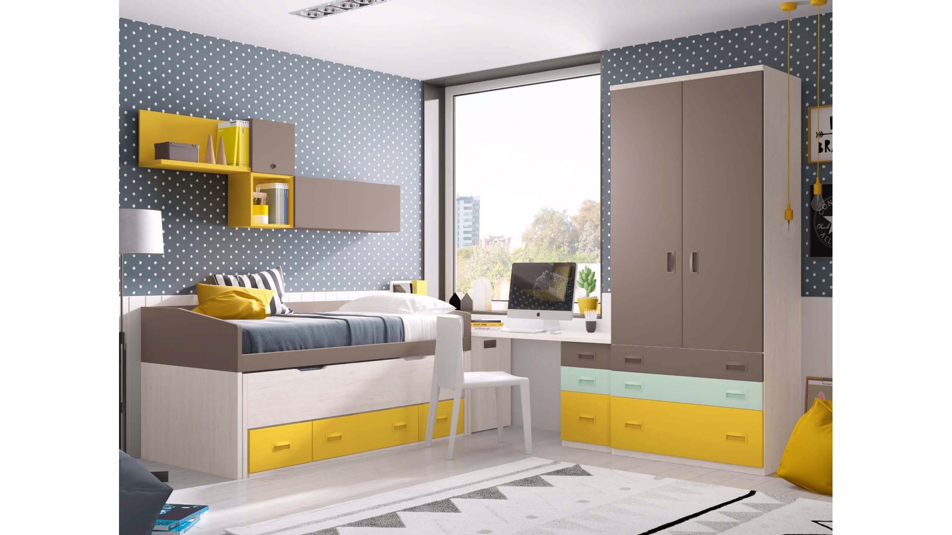Chambre a coucher moderne PERSONNALISABLE F021- GLICERIO