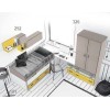 Chambre a coucher moderne PERSONNALISABLE F021- GLICERIO
