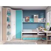 Lit enfant gigogne avec rangement PERSONNALISABLE F022 - GLICERIO