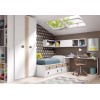 Lit avec bureau et rangements PERSONNALISABLE F025- GLICERIO