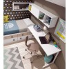 Lit avec bureau et rangements PERSONNALISABLE F025- GLICERIO