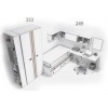 Lit avec bureau et rangements PERSONNALISABLE F025- GLICERIO