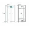 Lit avec bureau et rangements PERSONNALISABLE F025- GLICERIO