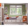 Lits jumeaux d'angle avec rangement PERSONNALISABLE F029- GLICERIO