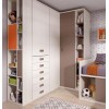 Lits jumeaux d'angle avec rangement PERSONNALISABLE F029- GLICERIO