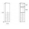 Lits jumeaux d'angle avec rangement PERSONNALISABLE F029- GLICERIO