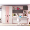 Lit escamotable enfant avec bibliothèque PERSONNALISABLE F401 - GLICERIO