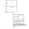 Armoire lit escamotable avec bureau PERSONNALISABLE F405 - GLICERIO