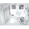 Chambre enfant fille avec lit gigogne PERSONNALISABLE F054 - GLICERIO