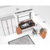 Chambre moderne ado avec lit gigogne PERSONNALISABLE F001 - GLICERIO