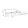 Chambre ado fille PERSONNALISABLE avec lit banquette F167 - GLICERIO