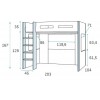 Lit mezzanine ado avec couchage de 90 x 190 cm PERSONNALISABLE F209-1 - GLICERIO