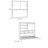 Chambre enfant avec lit escamotable horizontal & bureau PERSONNALISABLE F350 - GLICERIO