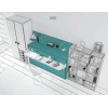 Chambre enfant avec lit escamotable mural et son bureau amovible PERSONNALISABLE F407 - GLICERIO