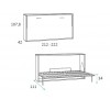 Lit escamotable mural avec bureau PERSONNALISABLE F354 - GLICERIO