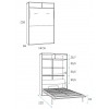 Chambre enfant avec lit armoire escamotable couchage de 140 x 190 PERSONNALISABLE F364 - GLICERIO