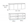 Chambre avec lit armoire escamotable avec couchage 160 x 200 PERSONNALISABLE F365 - GLICERIO