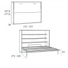 Chambre avec lit armoire escamotable avec couchage 160 x 200 PERSONNALISABLE F365 - GLICERIO