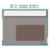 Chambre avec lit armoire escamotable avec couchage 160 x 200 PERSONNALISABLE F365 - GLICERIO