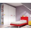Lit 1 personne avec bureau et rangements PERSONNALISABLE F501 - GLICERIO