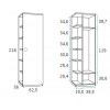Lit 1 personne avec bureau et rangements PERSONNALISABLE F501 - GLICERIO