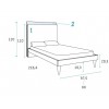 Lit 1 personne avec bureau et rangements PERSONNALISABLE F501 - GLICERIO