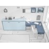 Lit rabattable avec couchage de 90 x 190 cm PERSONNALISABLE F408 - GLICERIO
