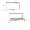 Lit rabattable avec couchage de 90 x 190 cm PERSONNALISABLE F408 - GLICERIO